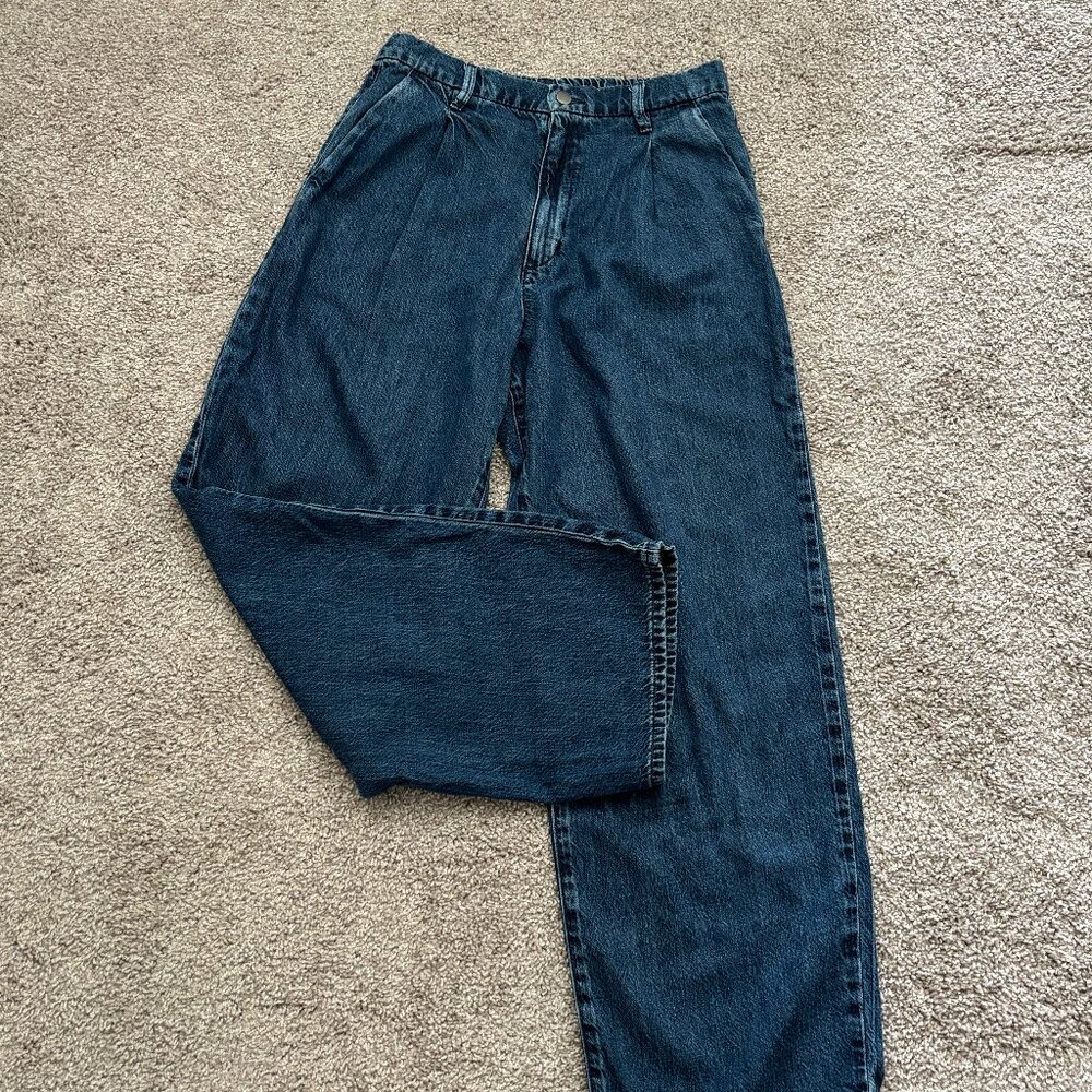 Uniqlo DRAPEY PLEATED DENIM Size M